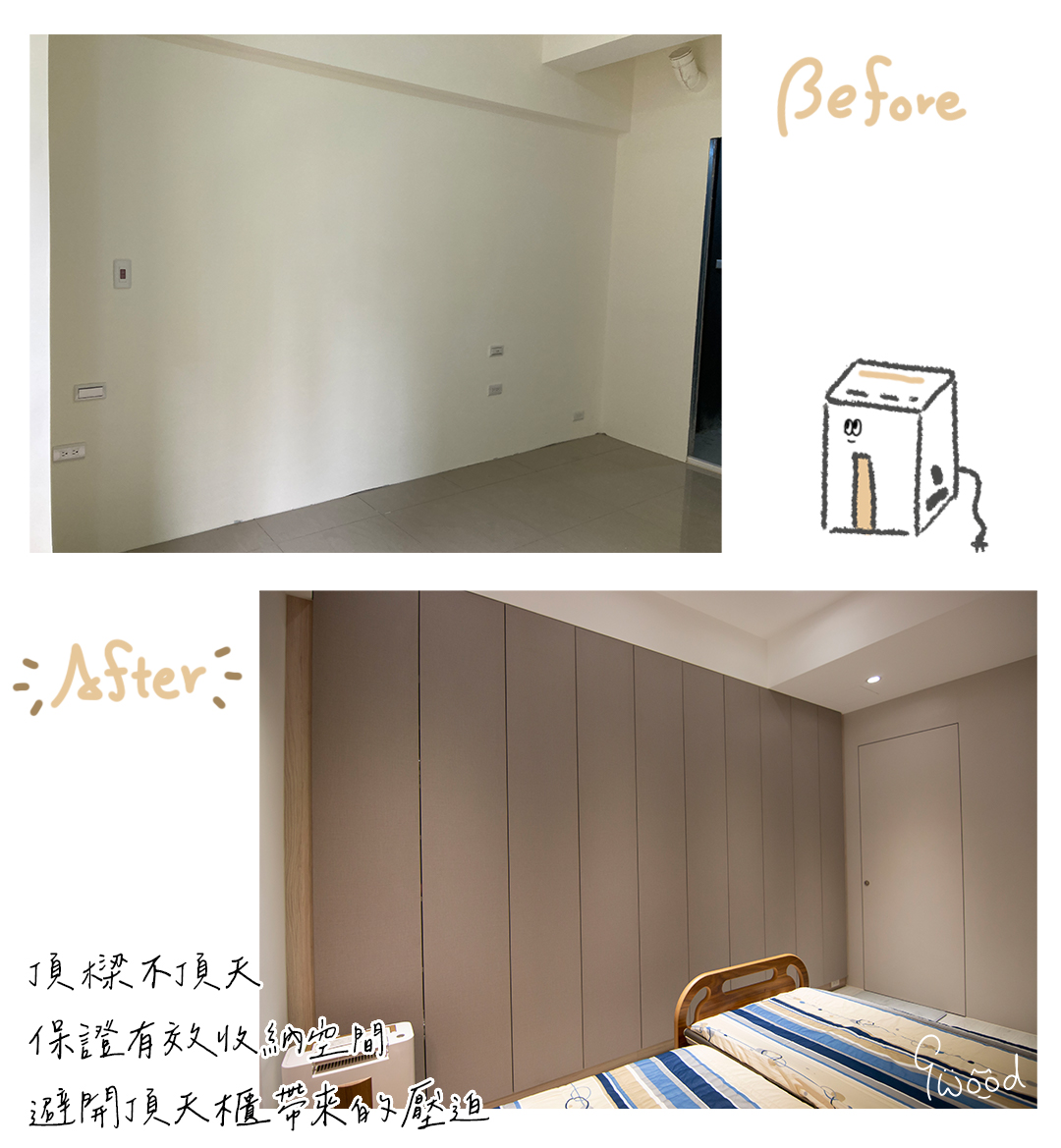 臥室 系統櫃 除濕機